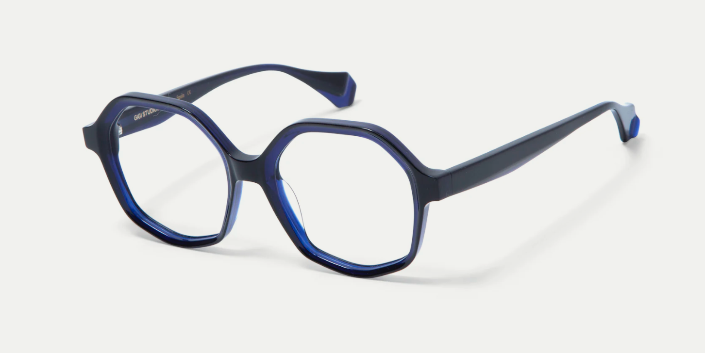 Lunette de vue bleu plastique